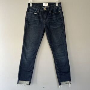 Frame Le Skinny De Jeanne Valley View Step Hem Jeans Size‎ 27 Low Rise Stretch